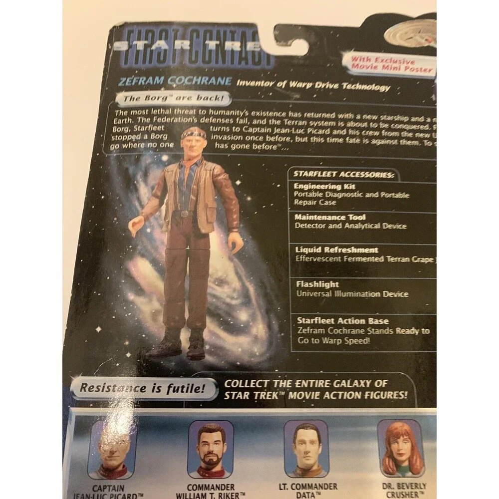 Playmates Star Trek First Contact Zefram Cochrane Action Figure NEW